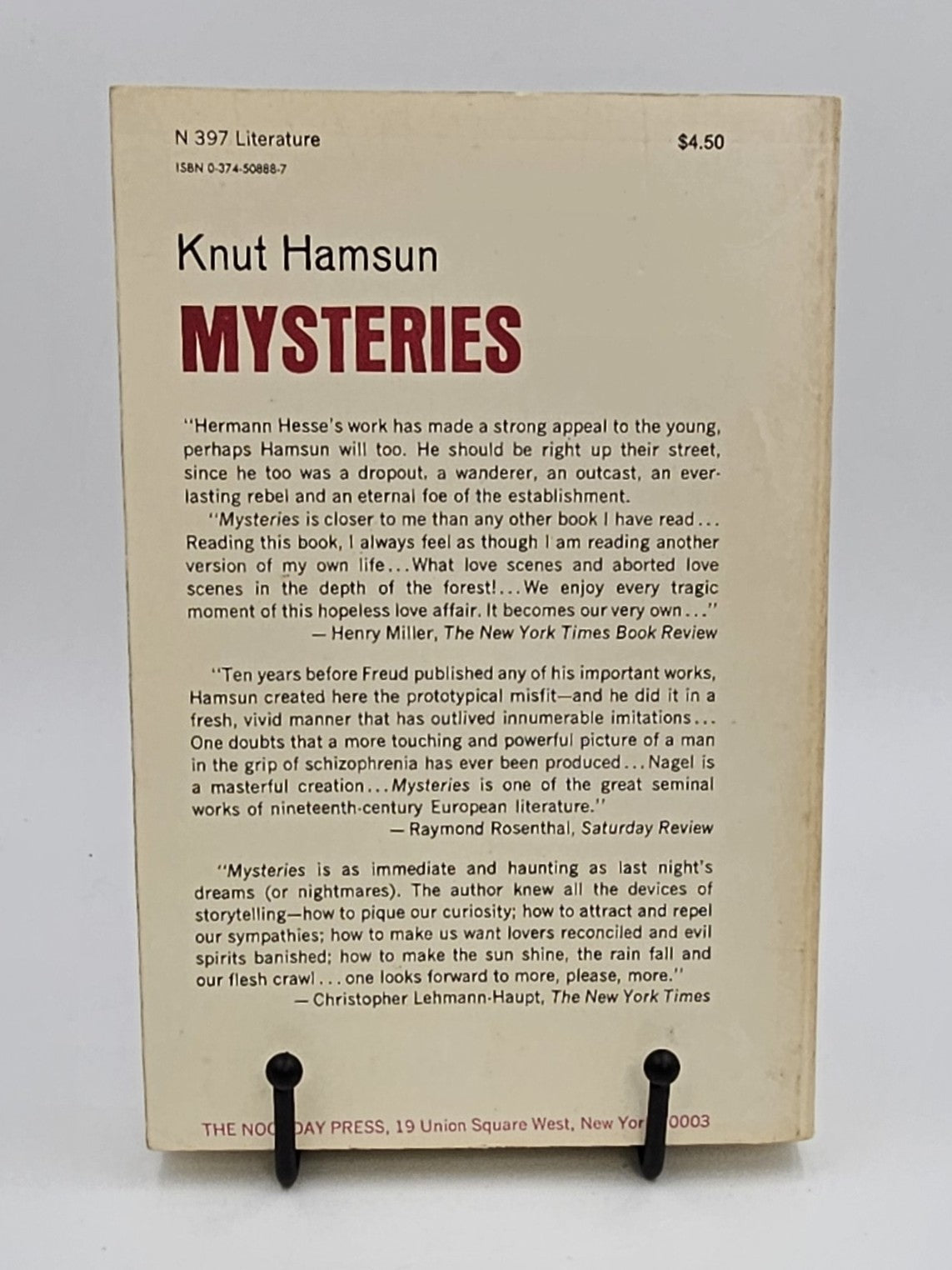 Mysteries by Kunt Hamsun