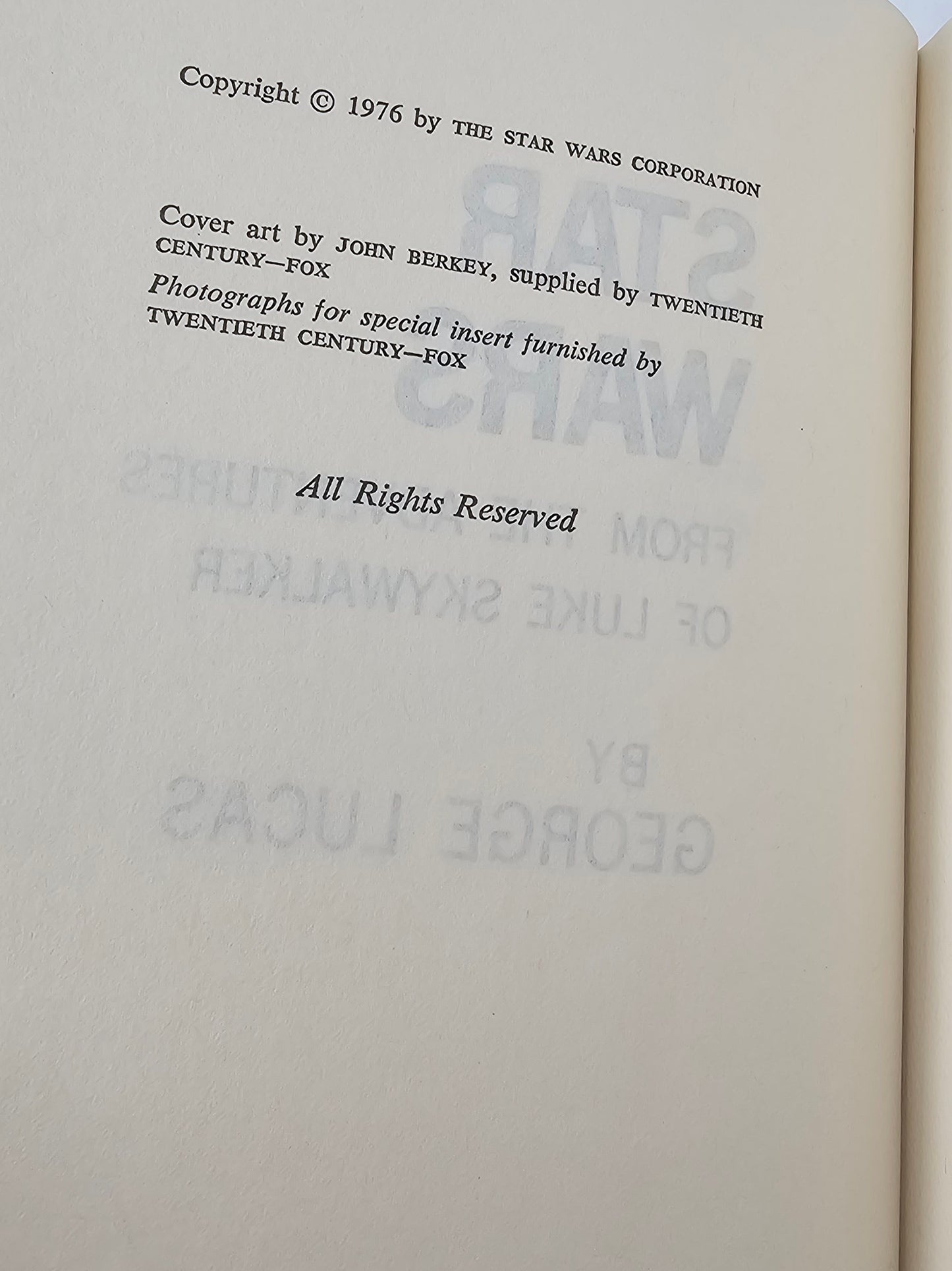 Star Wars: From the Adventures of Luke Skywalker by George Lucas