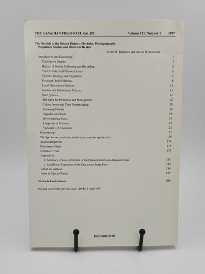 The Canadian Field-Naturalist Volume 111, Number 1 by Ottawa Field-Naturalists' Club