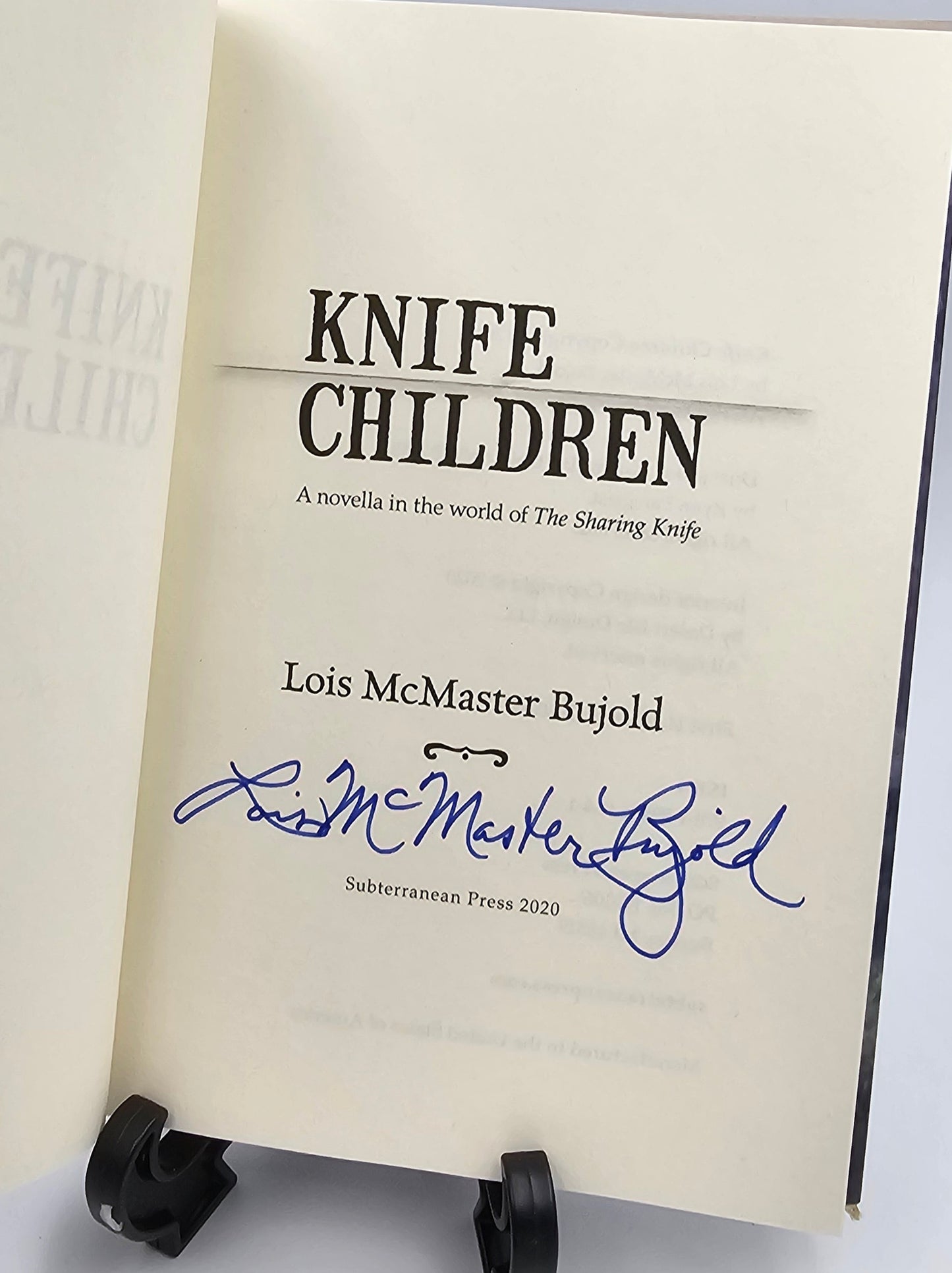 Knife Children (Signed) By: Lois McMaster Bujold  The Sharing Knife Series #4.5