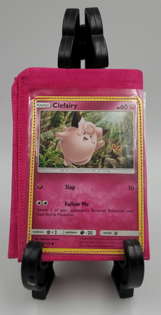 Handmade Clefairy and Clefable Pokemon card cloth wallet