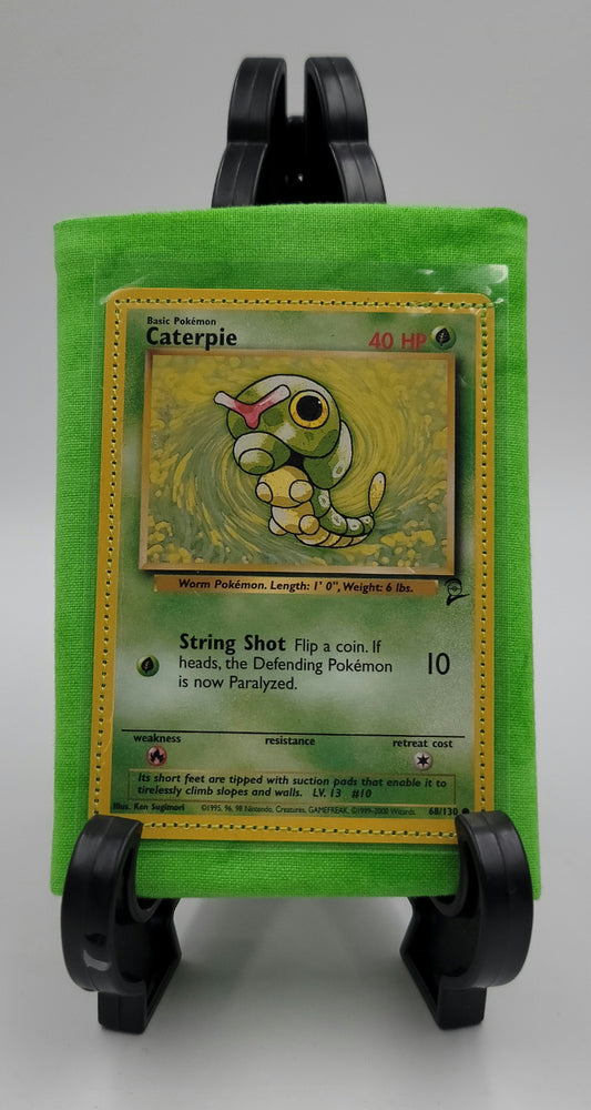 Handmade Caterpie and Metapod Pokemon card cloth wallet