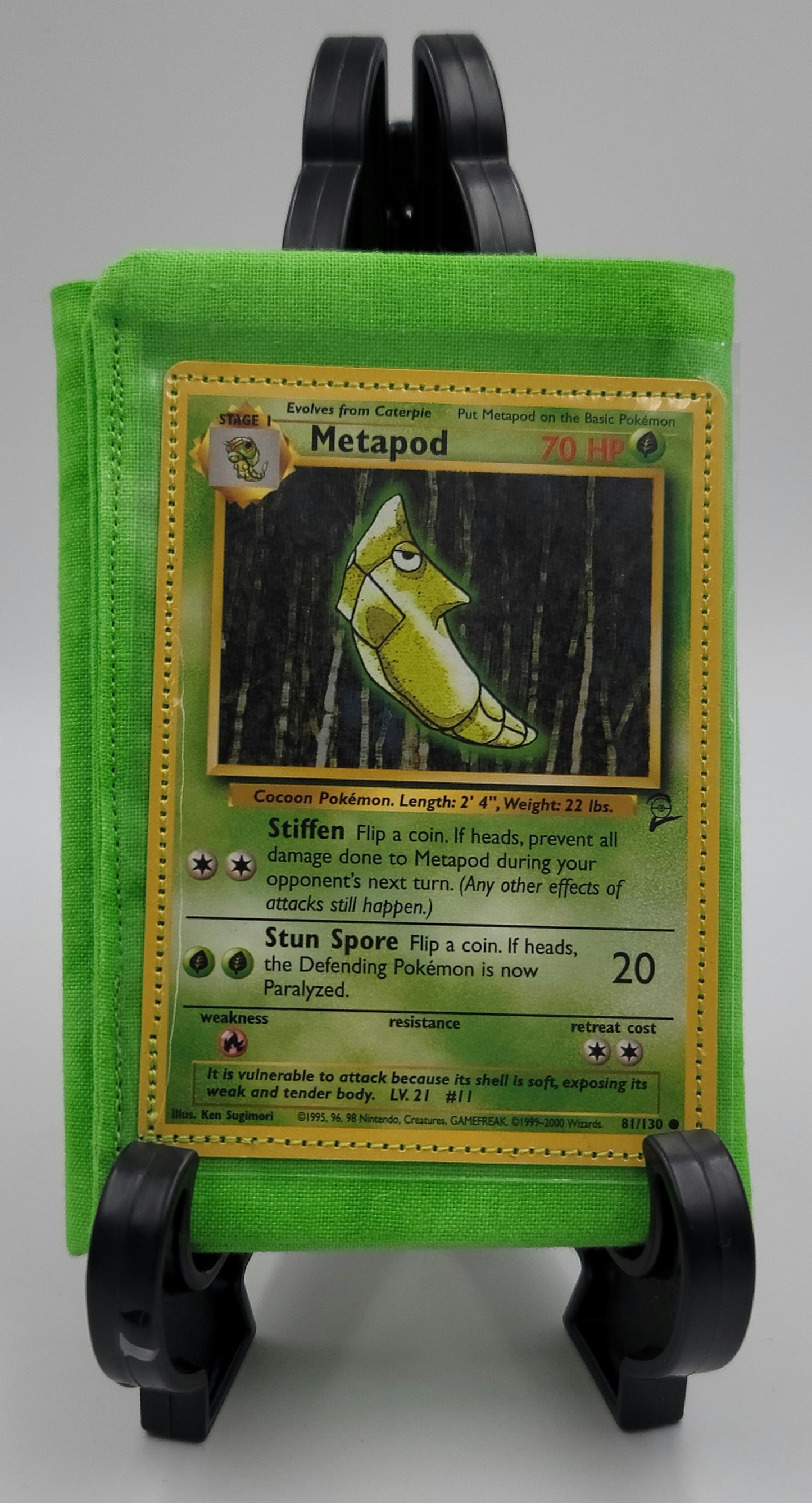 Handmade Caterpie and Metapod Pokemon card cloth wallet